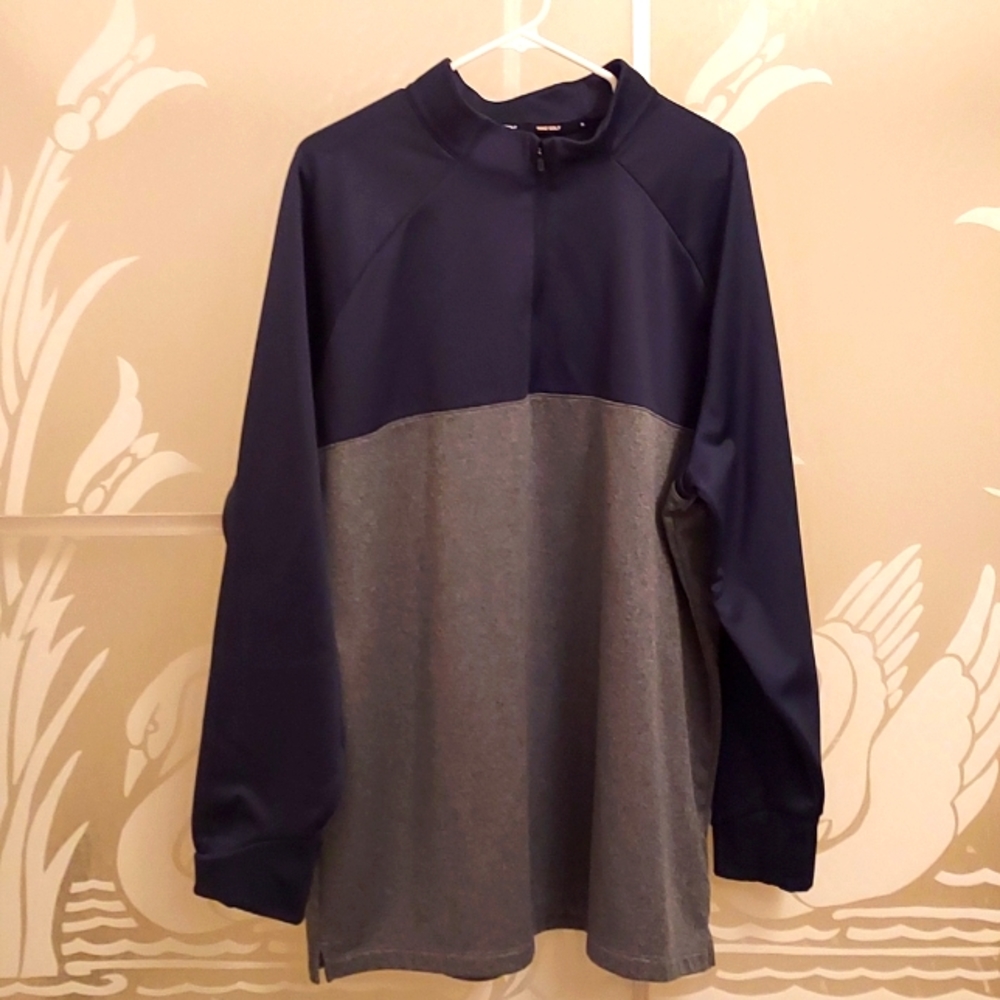 Nike golf sports jacket navy blue and gray. 3xl